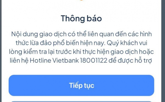 VietBank tăng cường kiểm soát rủi ro giao dịch trên ngân hàng số