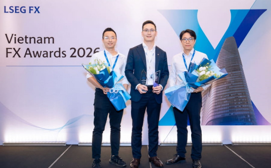 Vietcombank nhận hai giải thưởng về giao dịch ngoại hối tại LSEG Vietnam FX Awards 2026
