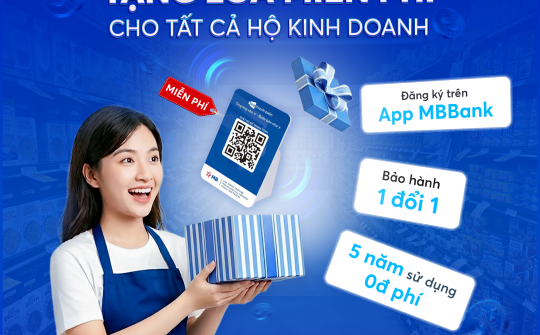 MB tặng loa thanh toán miễn phí cho hộ kinh doanh