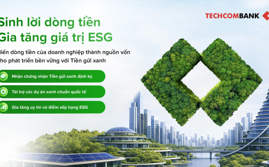 Techcombank ra mắt Tiền gửi Xanh: Giải pháp tài chính bền vững cho doanh nghiệp