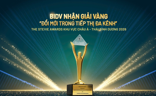 BIDV đạt giải Vàng The Stevie Awards về truyền thông giáo dục tài chính