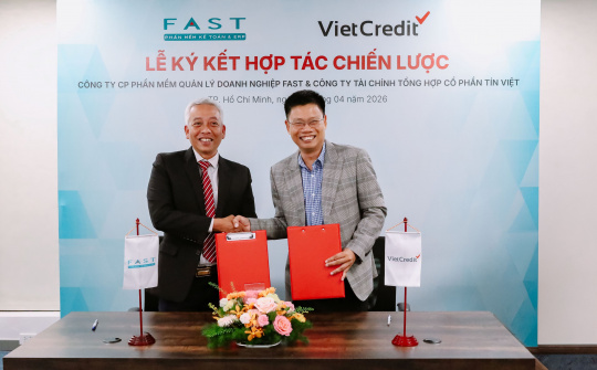 VietCredit và FAST ký kết hợp tác chiến lược, mở hướng tiếp cận vốn số hóa cho doanh nghiệp SME