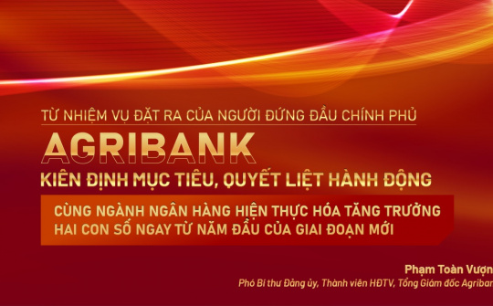 Agribank kiên định mục tiêu, quyết liệt hành động - cùng ngành ngân hàng hiện thực hóa tăng trưởng hai con số ngay từ năm đầu của giai đoạn mới