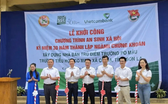 Vietcombank tài trợ xây dựng nhà bán trú cho học sinh vùng cao Sơn La