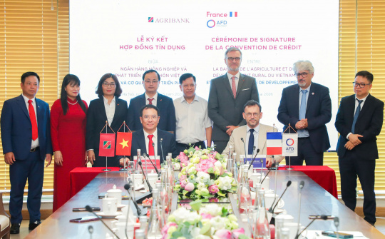Agribank ký kết Hợp đồng tín dụng Hạn mức tài chính khí hậu với Cơ quan Phát triển Pháp