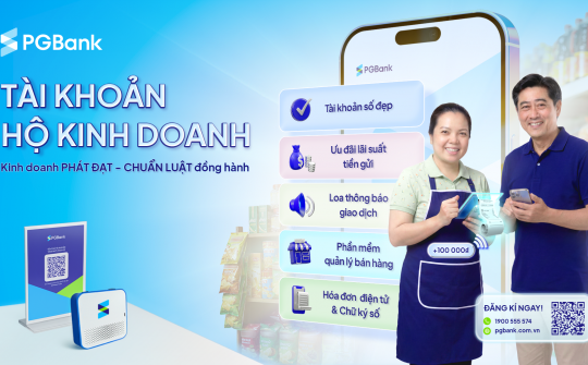 PGBank ra mắt giải pháp tài khoản cho hộ kinh doanh