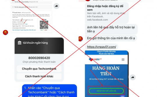 VNPAY cảnh báo xuất hiện website giả mạo thương hiệu nhằm lừa đảo, chiếm đoạt tài sản