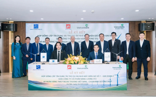 Sở giao dịch Vietcombank tài trợ dự án điện gió tại Cần Thơ