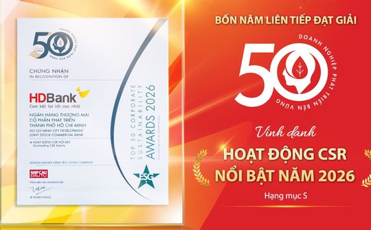 HDBank: Tăng trưởng ấn tượng song hành cùng trách nhiệm cộng đồng