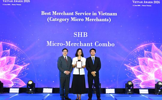 SHB nhận giải "Best Merchant Service" từ The Asian Banker cho giải pháp tài chính dành cho hộ kinh doanh