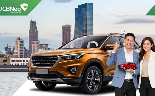 VCBNeo triển khai cho vay mua ô tô tiêu dùng, lãi suất từ 9,3%/năm