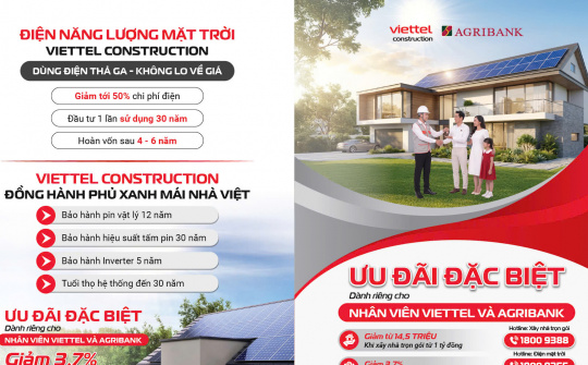 Agribank và Viettel Construction hợp tác triển khai giải pháp xây dựng và năng lượng xanh cho cán bộ nhân viên