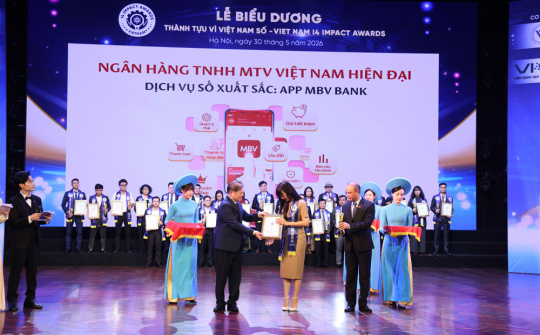MBV nhận giải thưởng “Sản phẩm/Dịch vụ số xuất sắc” năm 2026