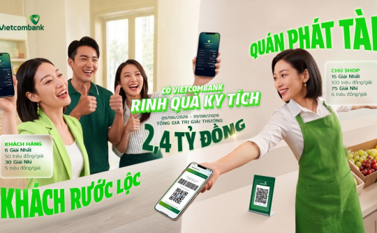 Vietcombank triển khai gói ưu đãi 2,4 tỷ đồng, thúc đẩy số hóa hệ sinh thái hộ kinh doanh