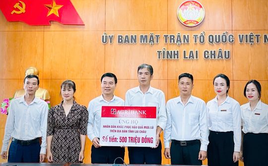 Agribank hỗ trợ tỉnh Lai Châu 500 triệu đồng khắc phục hậu quả do mưa lũ
