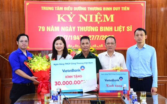 VietinBank trao kinh phí hỗ trợ tại 6 trung tâm điều dưỡng người có công nhân ngày 27/7