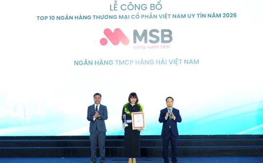 MSB được Vietnam Report vinh danh tại 2 bảng xếp hạng năm 2026