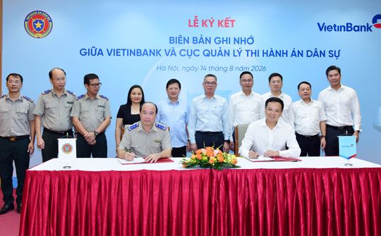 VietinBank và Cục Quản lý Thi hành án dân sự ký Biên bản ghi nhớ hợp tác