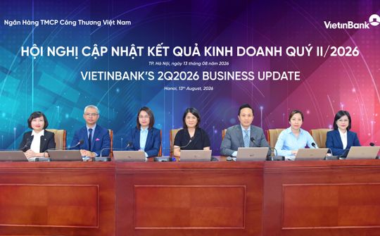 VietinBank: Lợi nhuận trước thuế 6 tháng đầu năm 2026 tăng 36,7%, đẩy mạnh chuyển đổi số