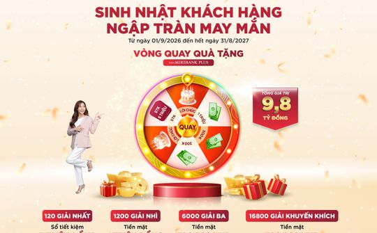 Agribank ưu đãi sinh nhật cho khách hàng VIP trên Agribank Plus