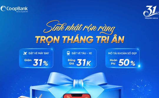 Co-opBank triển khai chương trình khuyến mại nhân kỷ niệm 31 năm thành lập