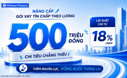 Shinhan Finance nâng hạn mức vay tín chấp lên đến 500 triệu đồng
