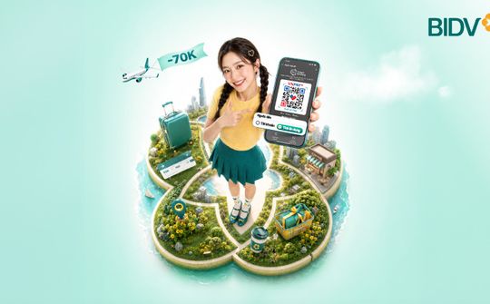 BIDV giảm đến 70.000 đồng khi quét VNPAY-QR thanh toán bằng thẻ tín dụng trên BIDV SmartBanking