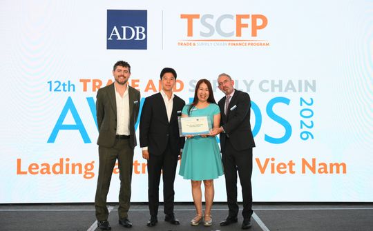 TPBank được ADB vinh danh Ngân hàng đối tác hàng đầu tại Việt Nam về tài trợ thương mại