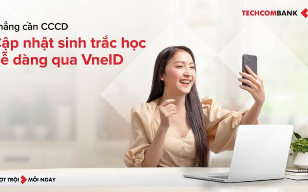 Hướng dẫn cập nhật sinh trắc học trên Techcombank Mobile thông qua VNeID