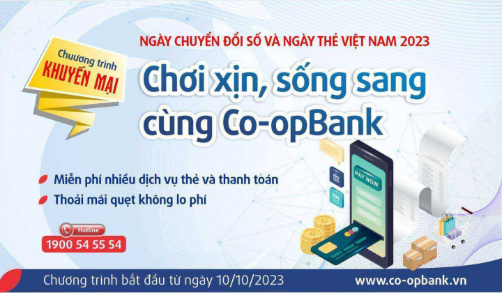 Ngân hàng Co-opBank tung chuỗi khuyến mại cực sốc nhân “Ngày chuyển đổi số và ngày Thẻ Việt Nam 2023”