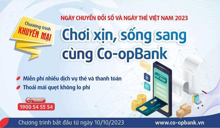 Ngân hàng Co-opBank tung chuỗi khuyến mại cực sốc nhân “Ngày chuyển đổi số và ngày Thẻ Việt Nam 2023”