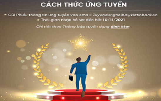 VietinBank tuyển dụng Trưởng phòng Trụ sở chính và Giám đốc chi nhánh