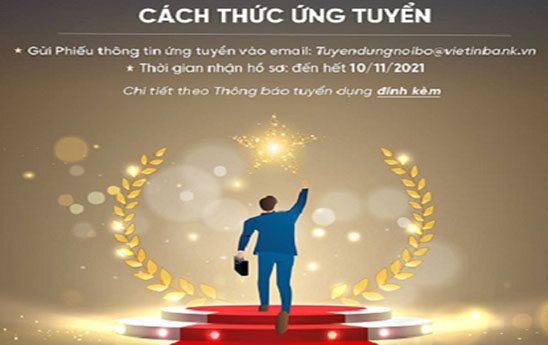 VietinBank tuyển dụng Trưởng phòng Trụ sở chính và Giám đốc chi nhánh