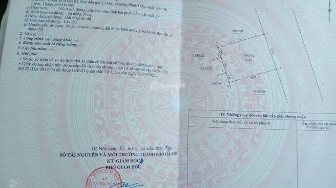 GPBank Thăng Long bán đấu giá lô đất hơn 270m2 tại Bắc Từ Liêm