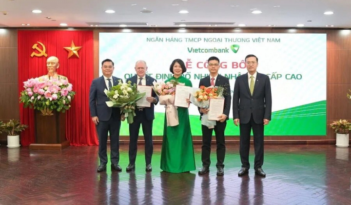 Vietcombank bổ nhiệm nhân sự cấp cao cho trụ sở chính và chi nhánh