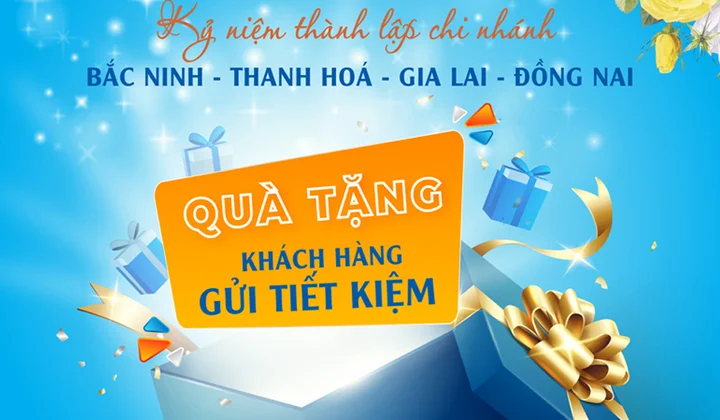 BAOVIET Bank tặng quà khách hàng mở sổ tiết kiệm