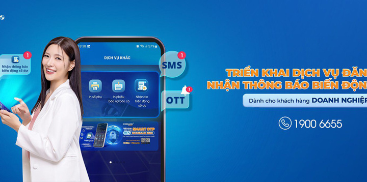 Eximbank mở dịch vụ đăng ký biến động số dư trên app Eximbank EBiz
