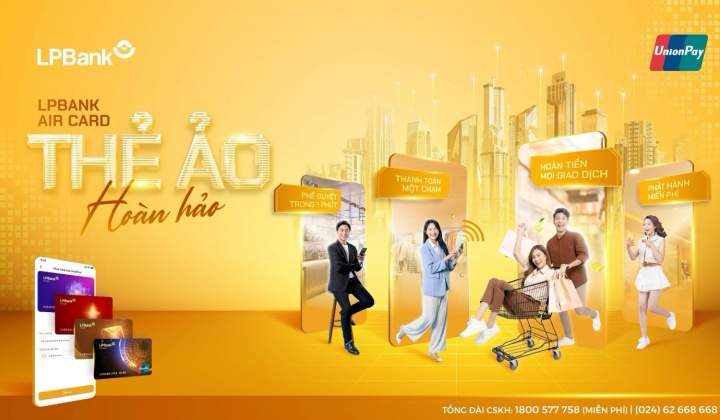 LPBank kết hợp UnionPay phát hành thẻ ghi nợ quốc tế phi vật lý
