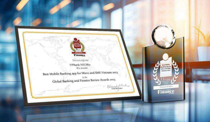 VPBank NEOBiz được vinh danh "Ứng dụng ngân hàng tốt nhất dành cho SME và Micro"