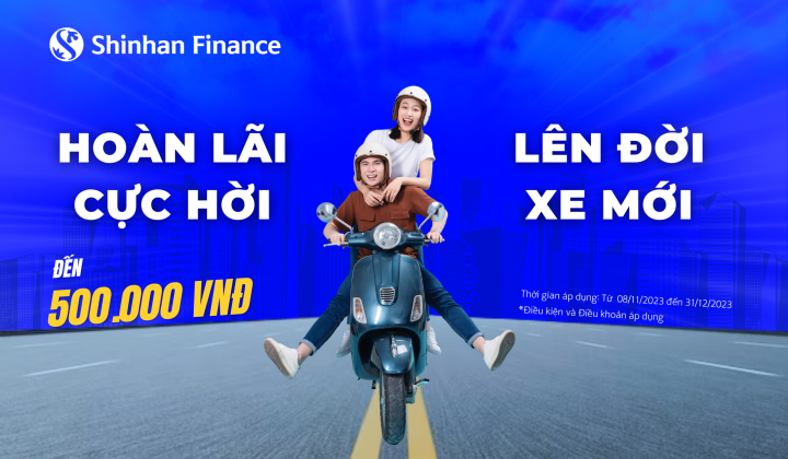 Shinhan Finance ưu đãi vay trả góp mua xe máy tại các đối tác