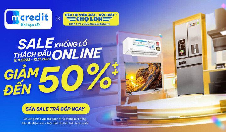 Mcredit khuyến mại mua hàng trả góp tại hệ thống siêu thị Chợ Lớn