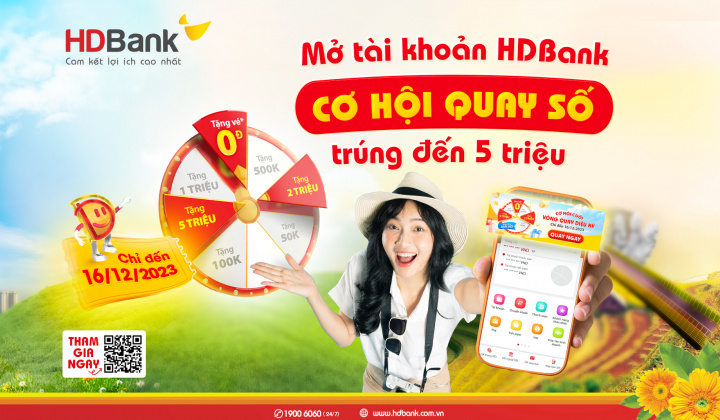 Ưu đãi lớn khi mở tài khoản HDBank