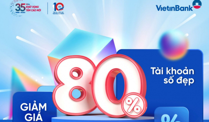 VietinBank giảm phí dịch vụ tài khoản số đẹp và ALIAS