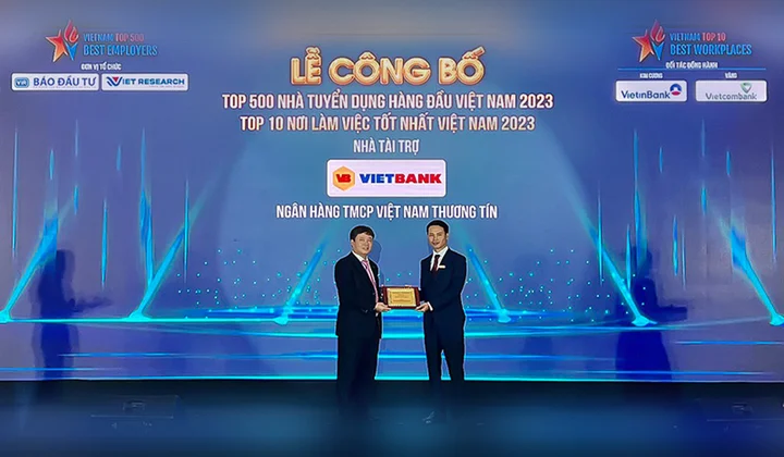 Vietbank vào top 10 nơi làm việc tốt nhất Việt Nam năm 2023