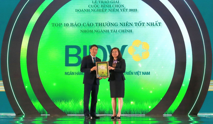 BIDV nhận giải thưởng “Top 10 Báo cáo thường niên tốt nhất”