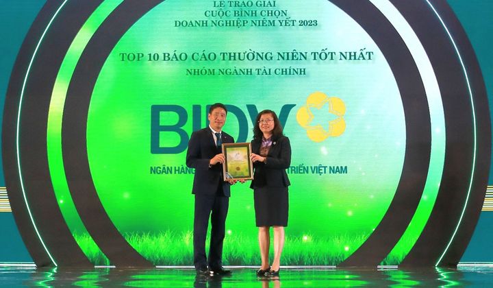 BIDV nhận giải thưởng “Top 10 Báo cáo thường niên tốt nhất”