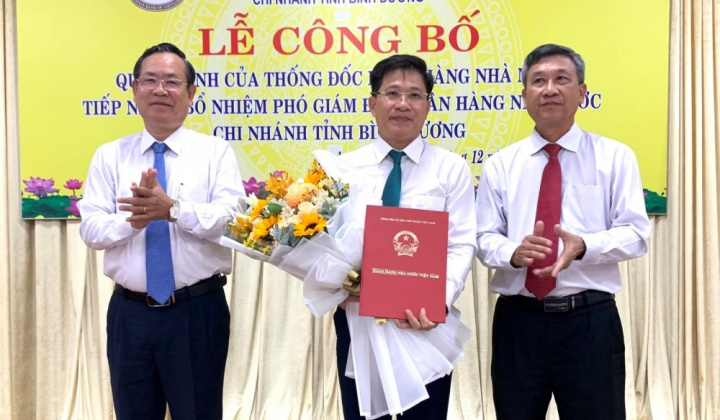 Bổ nhiệm Phó Giám đốc Ngân hàng Nhà nước chi nhánh tỉnh Bình Dương
