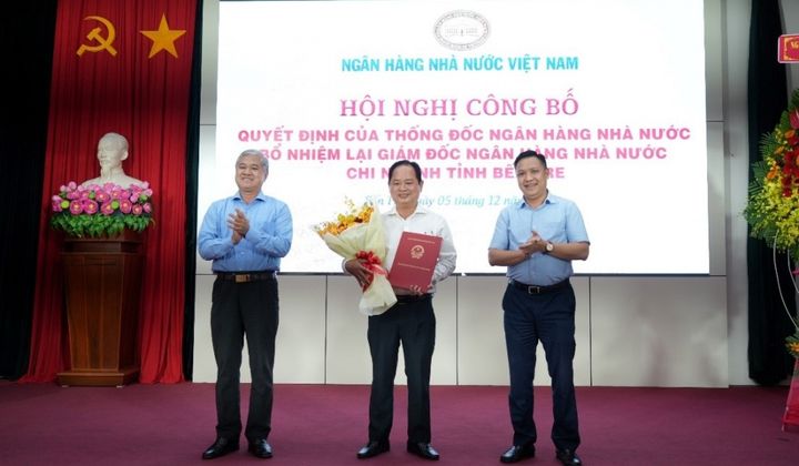 Bổ nhiệm lại Giám đốc Ngân hàng Nhà nước Chi nhánh tỉnh Bến Tre
