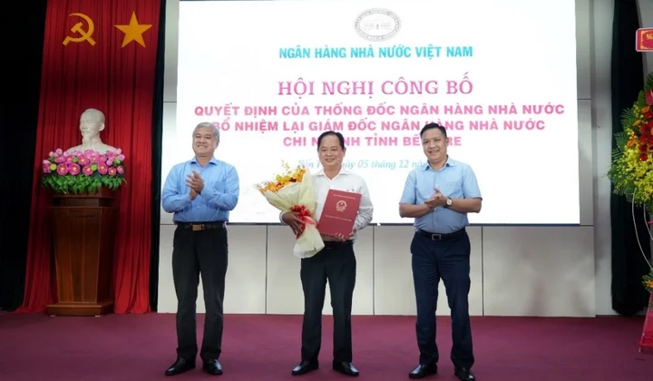 Bổ nhiệm lại Giám đốc Ngân hàng Nhà nước Chi nhánh tỉnh Bến Tre