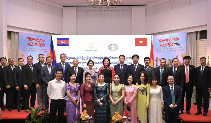 BIDV kết nối thanh toán QR xuyên biên giới tại Campuchia